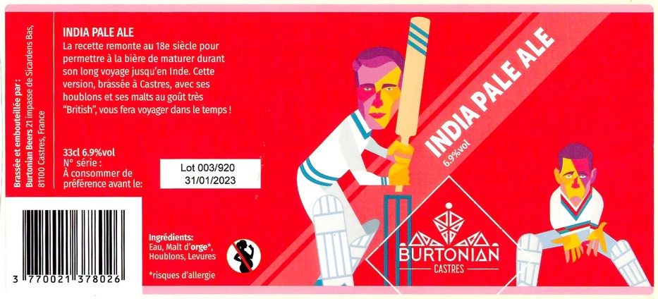 Etiquette BRASSERIE BURTONIAN BEERS 08