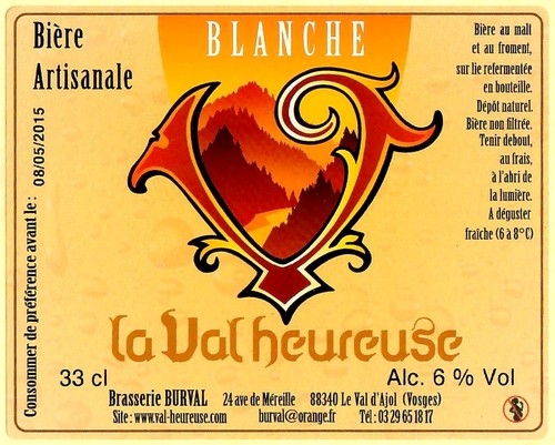 Etiquette BRASSERIE BURVAL 07