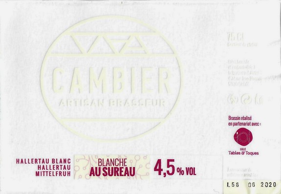 Etiquette BRASSERIE CAMBIER 24