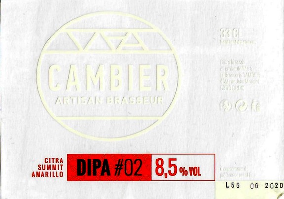 Etiquette BRASSERIE CAMBIER 27