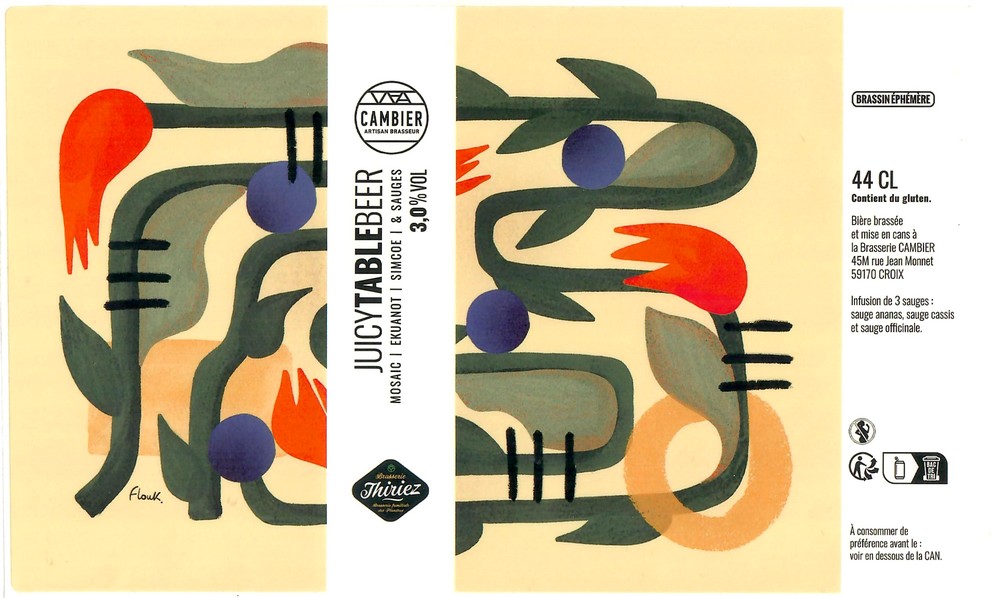 Etiquette BRASSERIE CAMBIER 36