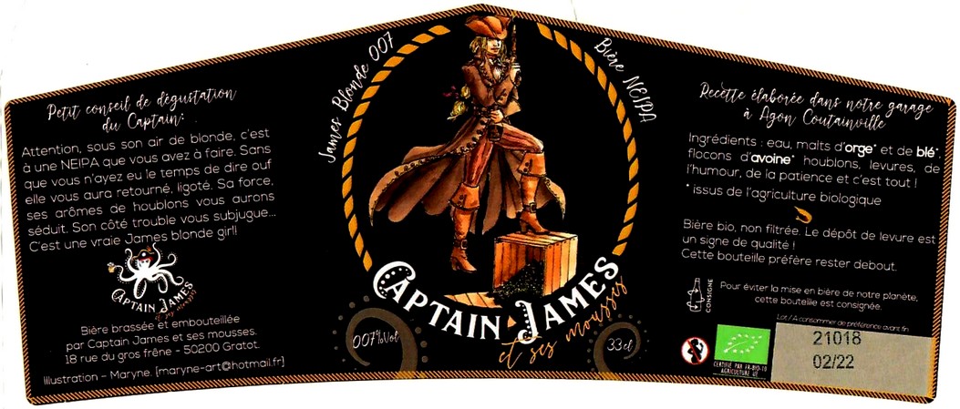 etiquette BRASSERIE CAPTAIN JAMES ET SES MOUSSES 02
