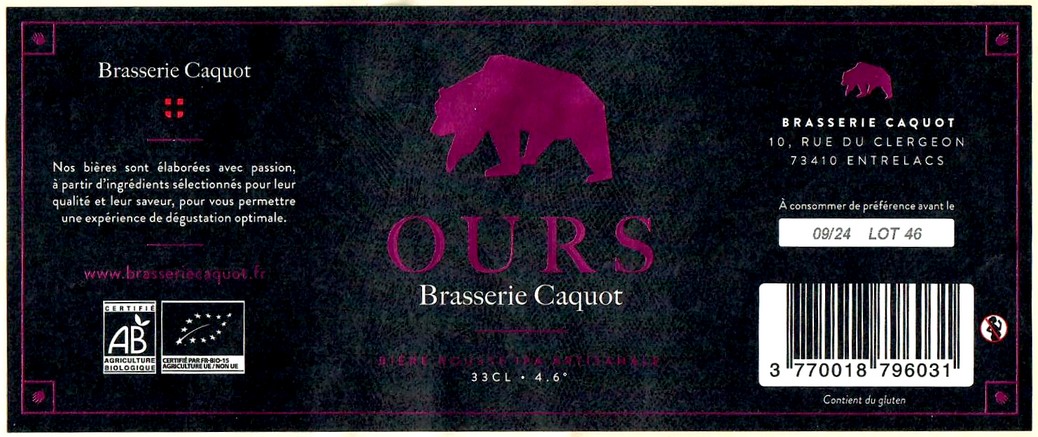 Etiquette BRASSERIE CAQUOT 04