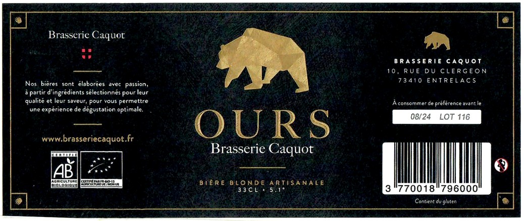 Etiquette BRASSERIE CAQUOT 09