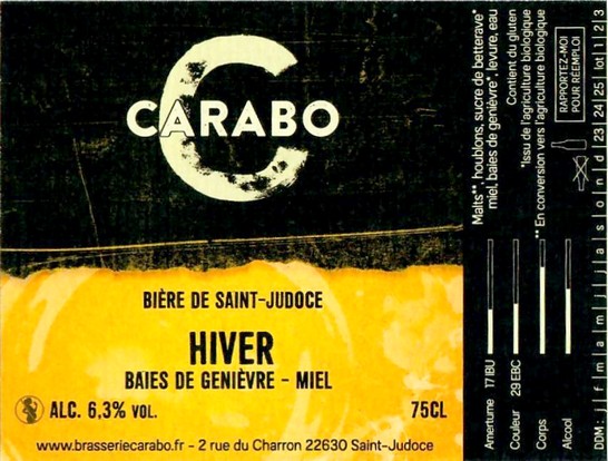 Etiquette BRASSERIE CARABO 10
