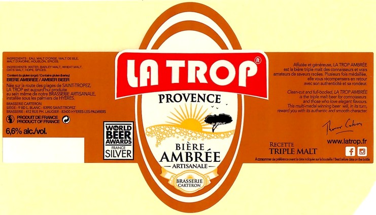 Etiquette BRASSERIE CARTERON 02