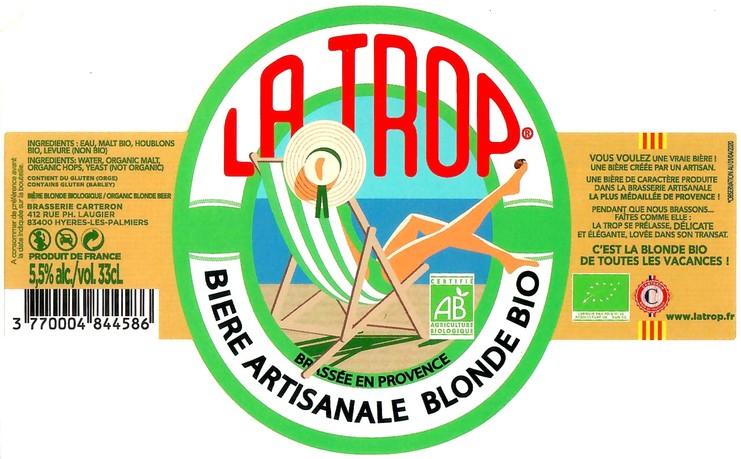 Etiquette BRASSERIE CARTERON 24