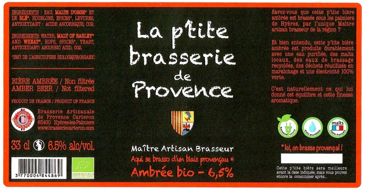 Etiquette BRASSERIE CARTERON 41