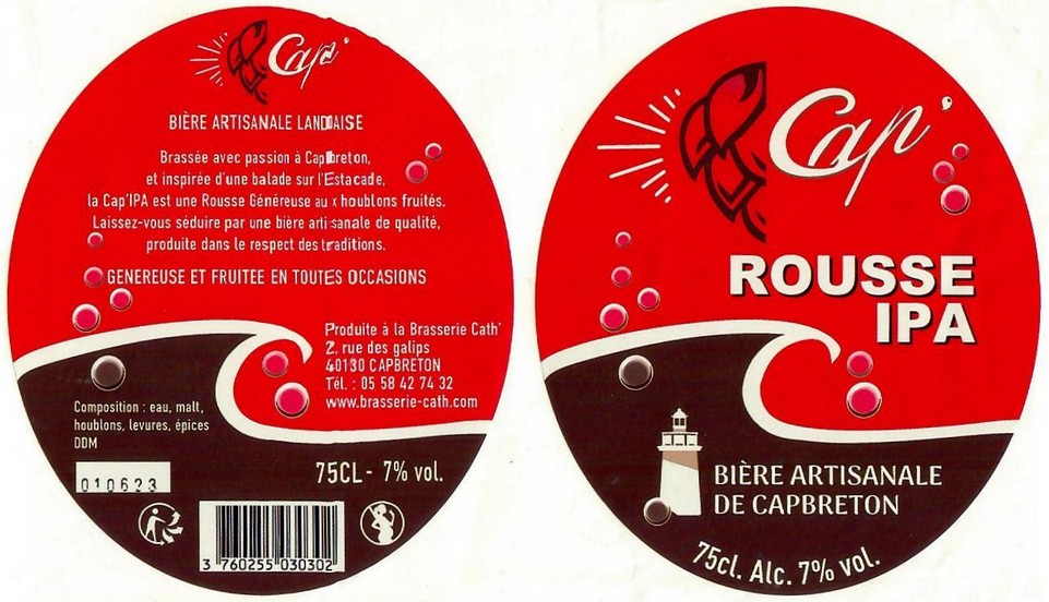 Etiquette BRASSERIE CATH 30