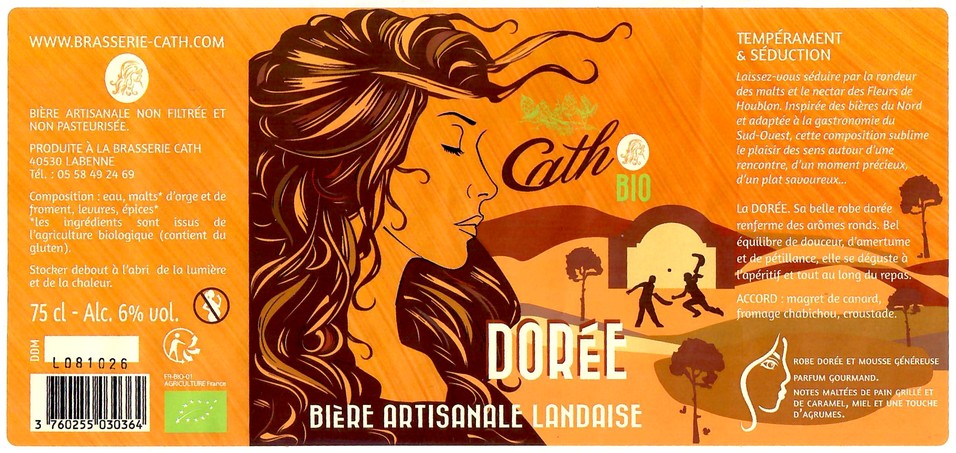 Etiquette BRASSERIE CATH 37