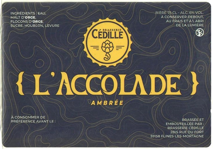 Etiquette BRASSERIE CEDILLE 01