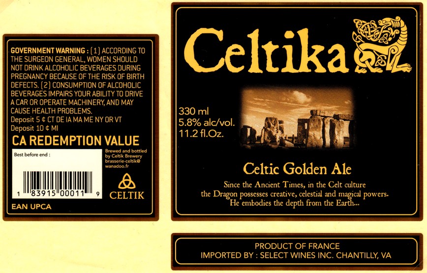 etiquette BRASSERIE CELTIK 28