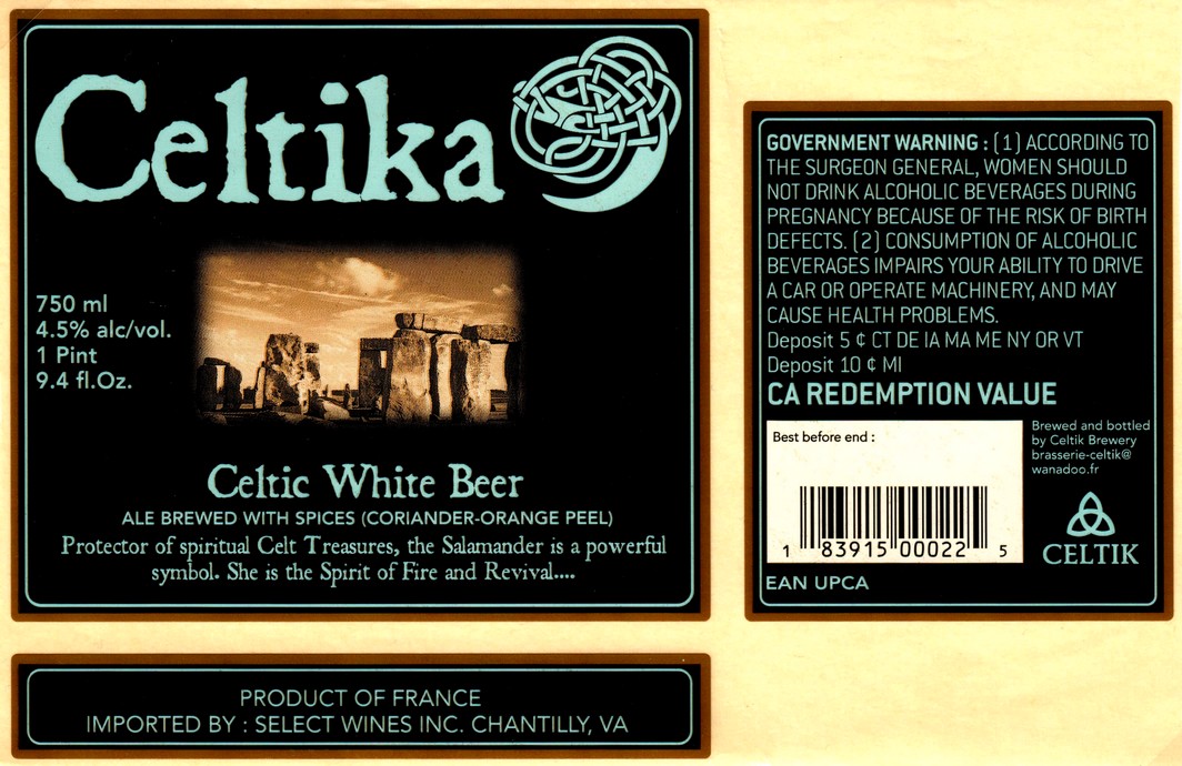 etiquette BRASSERIE CELTIK 29