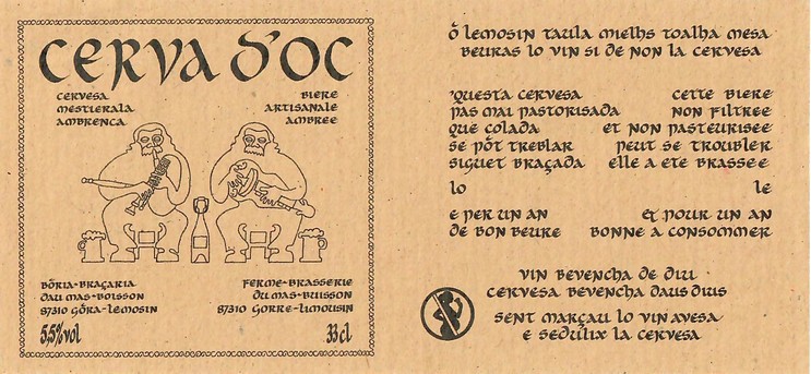 Etiquette BRASSERIE CERVA D'OC 03