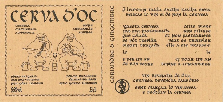 Etiquette BRASSERIE CERVA D'OC 04