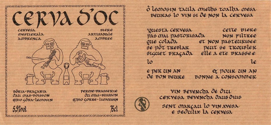 Etiquette BRASSERIE CERVA D'OC 05