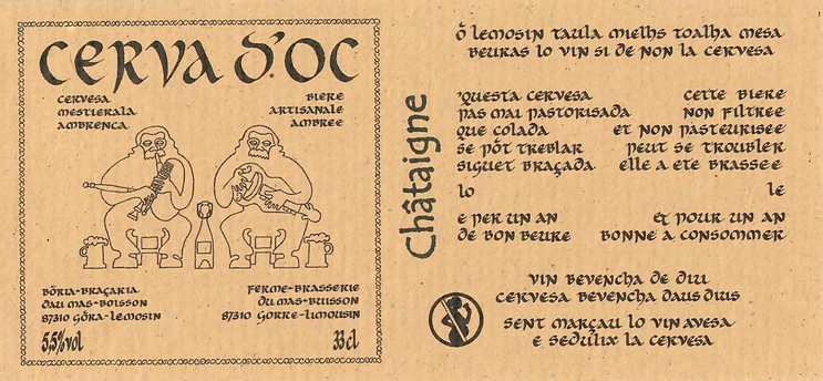 Etiquette BRASSERIE CERVA D'OC 06