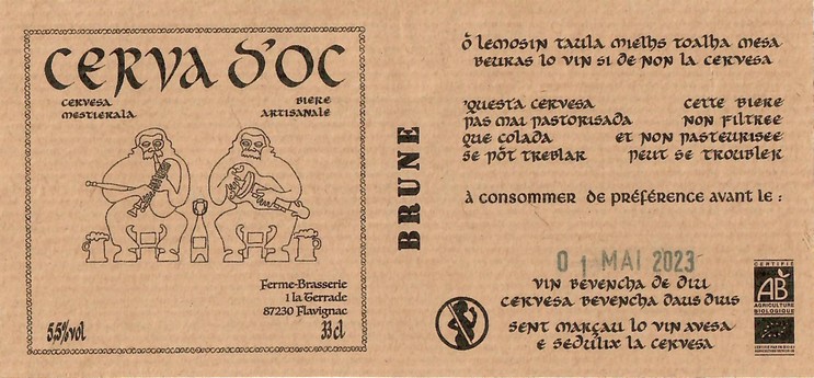 Etiquette BRASSERIE CERVA D'OC 29