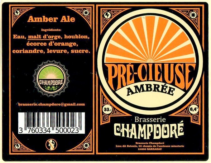 Etiquette BRASSERIE CHAMPDORE 16