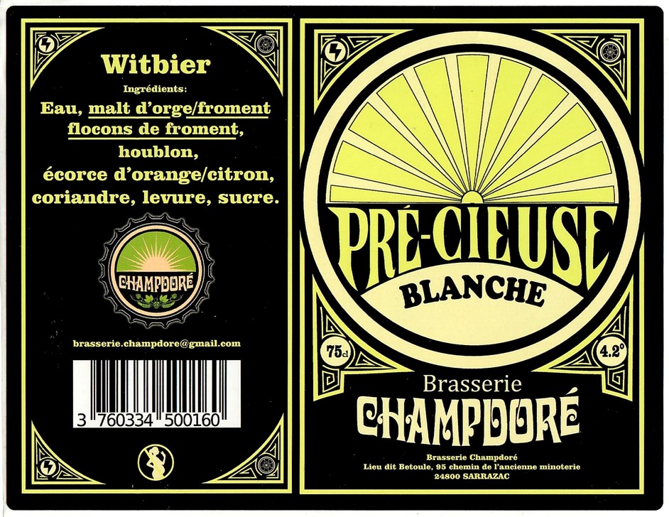 Etiquette BRASSERIE CHAMPDORE 17