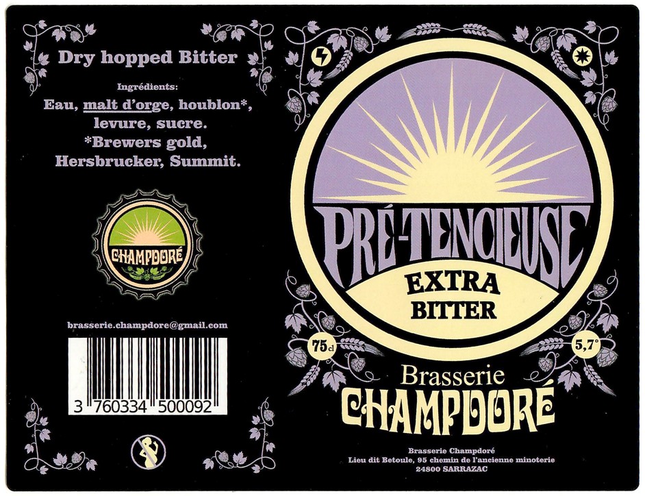 Etiquette BRASSERIE CHAMPDORE 18