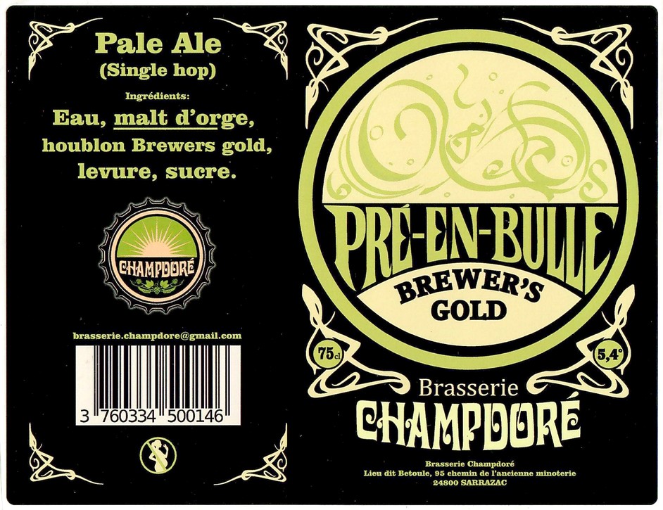 Etiquette BRASSERIE CHAMPDORE 19