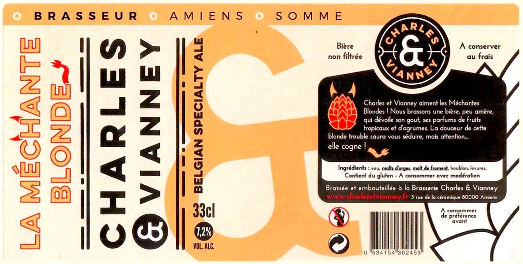 Etiquette BRASSERIE CHARLES ET VIANNEY 08