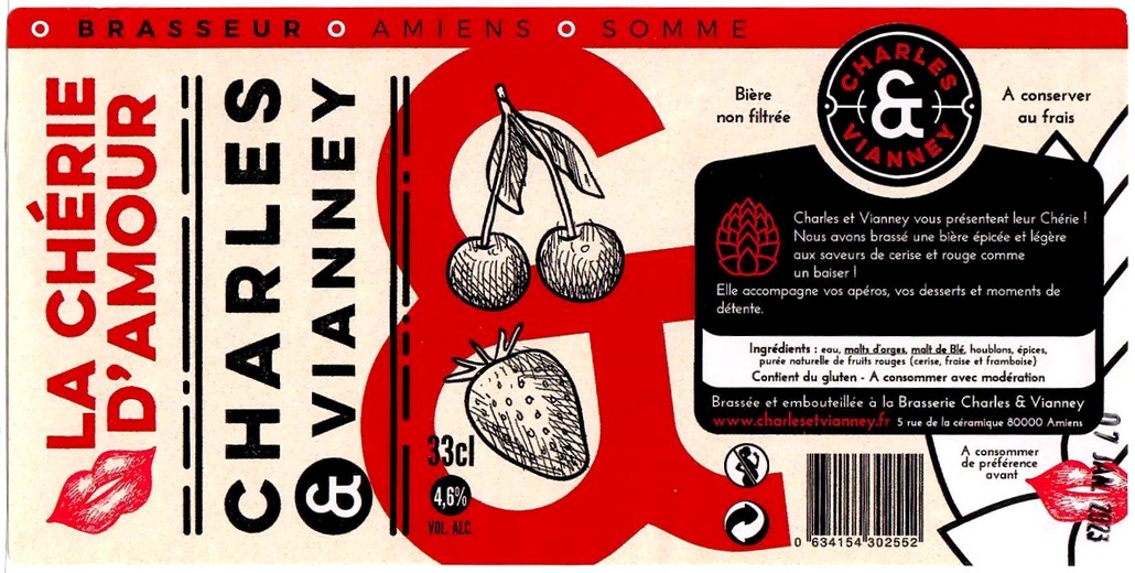 Etiquette BRASSERIE CHARLES ET VIANNEY 15