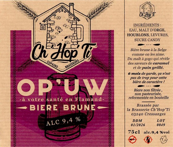 Etiquette BRASSERIE CH'HOP'TI 11