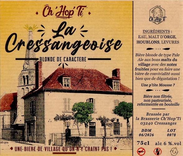 Etiquette BRASSERIE CHHOPTI 16