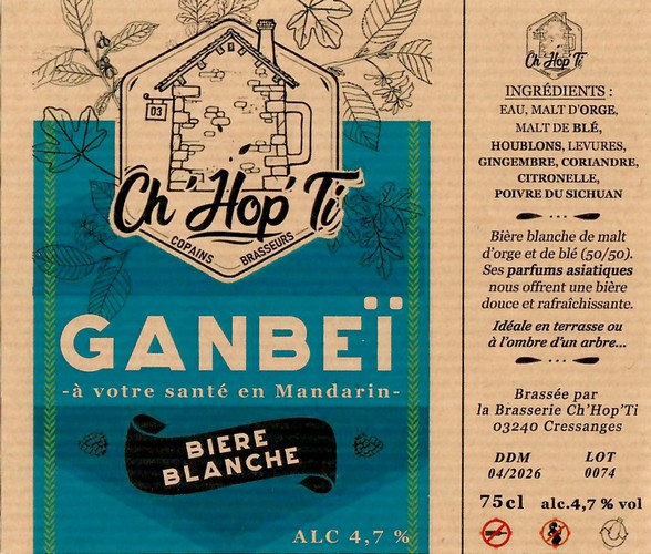 Etiquette BRASSERIE CHHOPTI 19