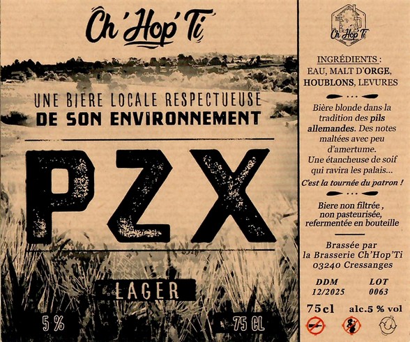 Etiquette BRASSERIE CHHOPTI 23