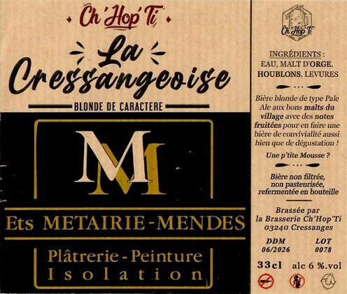 Etiquette BRASSERIE CHHOPTI 27