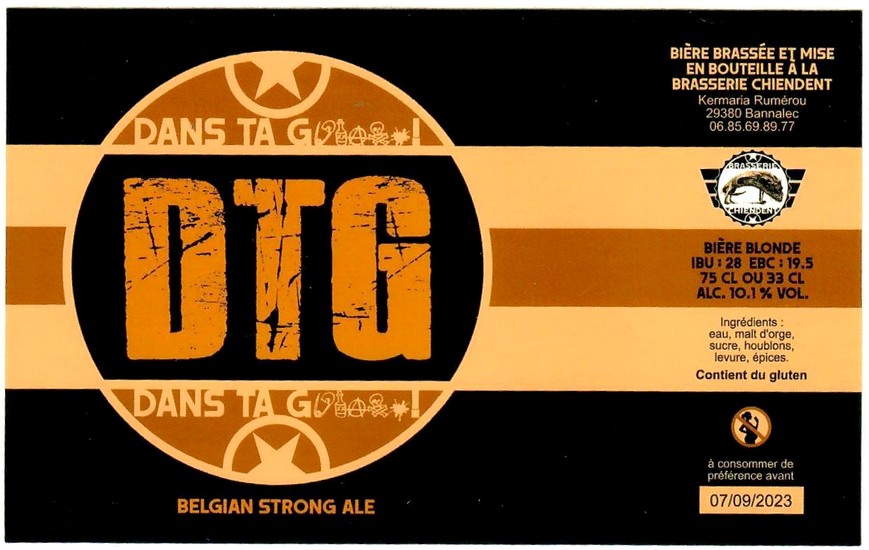 Etiquette BRASSERIE CHIENDENT 01