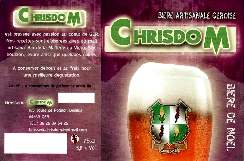 etiquette BRASSERIE CHRISDOM 10