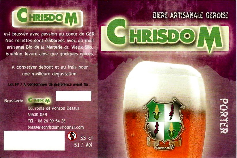 etiquette BRASSERIE CHRISDOM 11