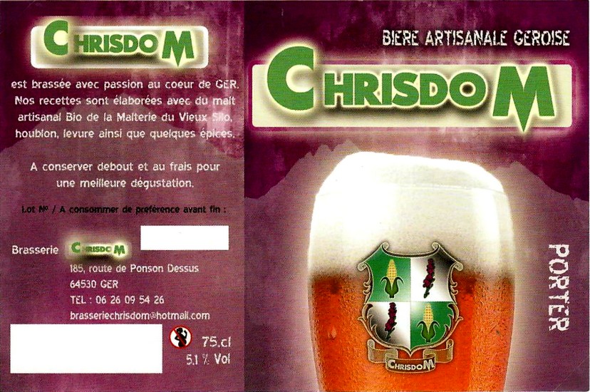 etiquette BRASSERIE CHRISDOM 12