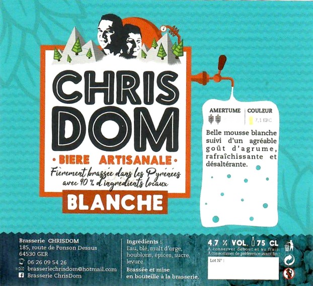 Etiquette BRASSERIE CHRISDOM 19