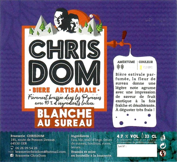 Etiquette BRASSERIE CHRISDOM 20