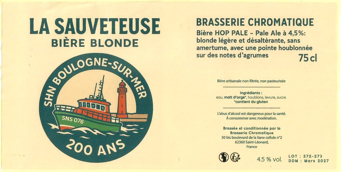 Etiquette BRASSERIE CHROMATIQUE 97
