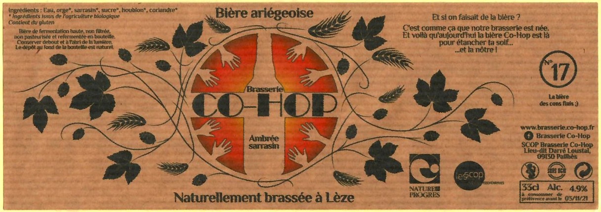 etiquette BRASSERIE CO HOP 02