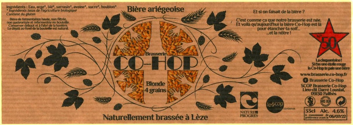etiquette BRASSERIE CO HOP 11