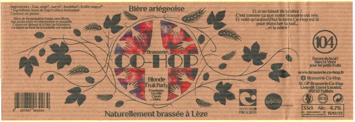 Etiquette BRASSERIE CO HOP 17