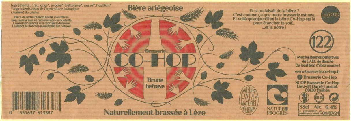 Etiquette BRASSERIE CO HOP 19