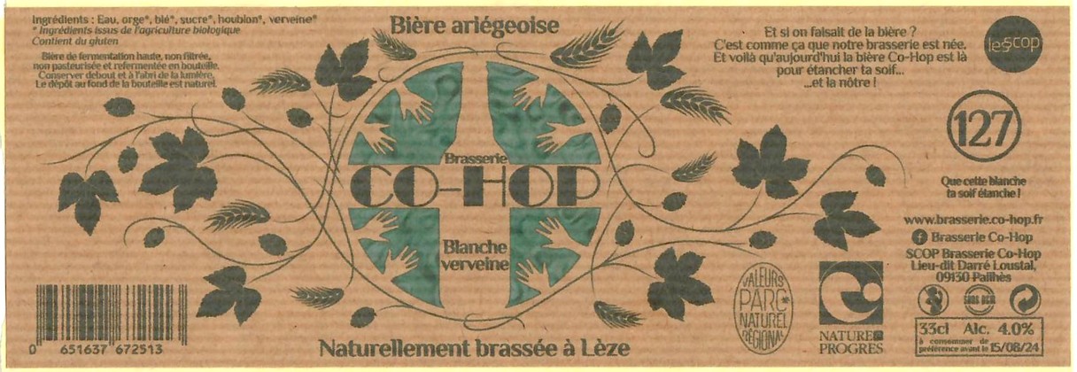 Etiquette BRASSERIE CO HOP 21