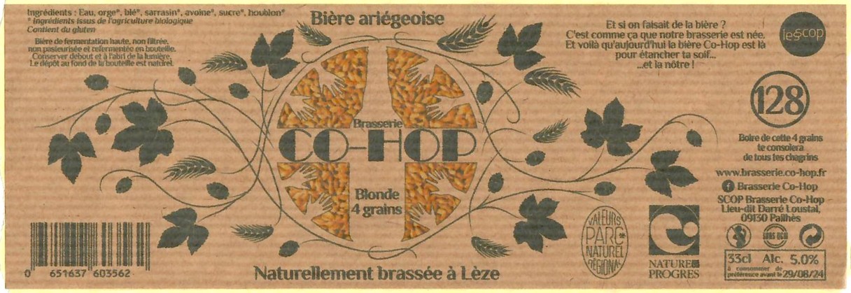 Etiquette BRASSERIE CO HOP 22
