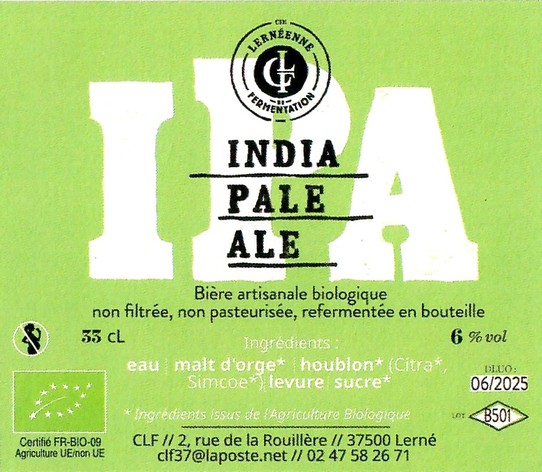 Etiquette BRASSERIE COMPAGNIE LERNEENNE DE FERMENTATION 04