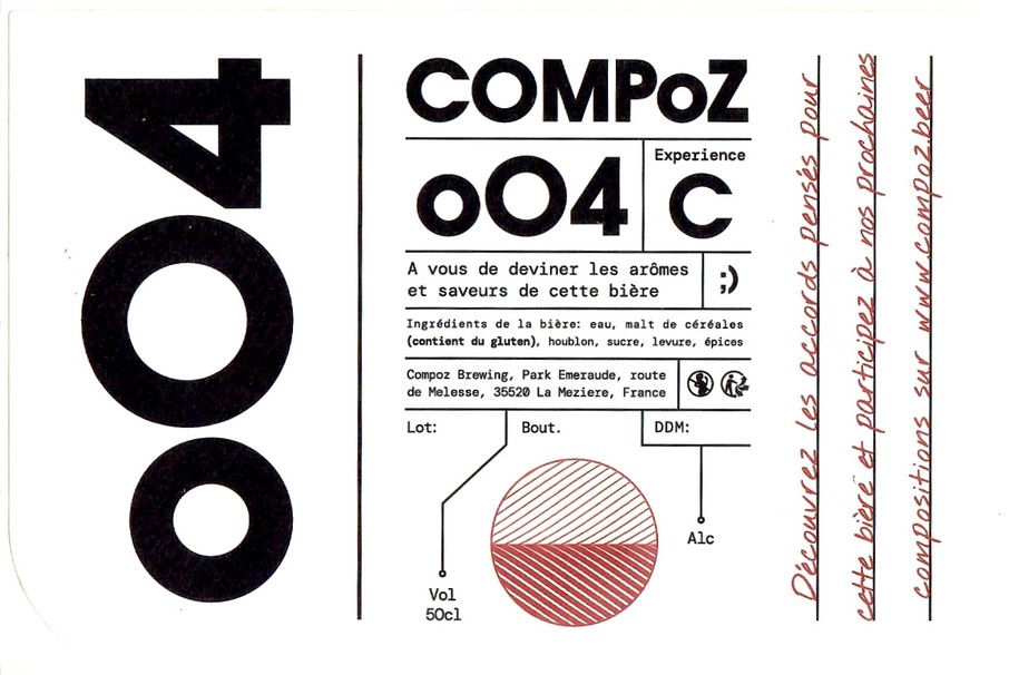 Etiquette BRASSERIE COMPOZ BREWING 02