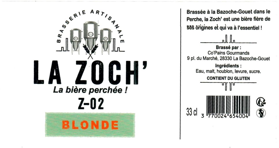 Etiquette BRASSERIE COPAINS GOURMANDS 03