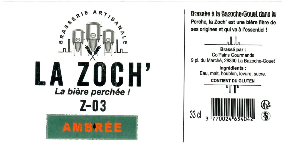 Etiquette BRASSERIE COPAINS GOURMANDS 05